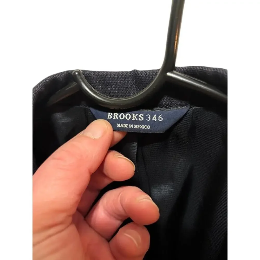 Brooks Brothers 346 Silk Wool Linen Blend Blazer Suit Jacket Sports Coat  sz 46
